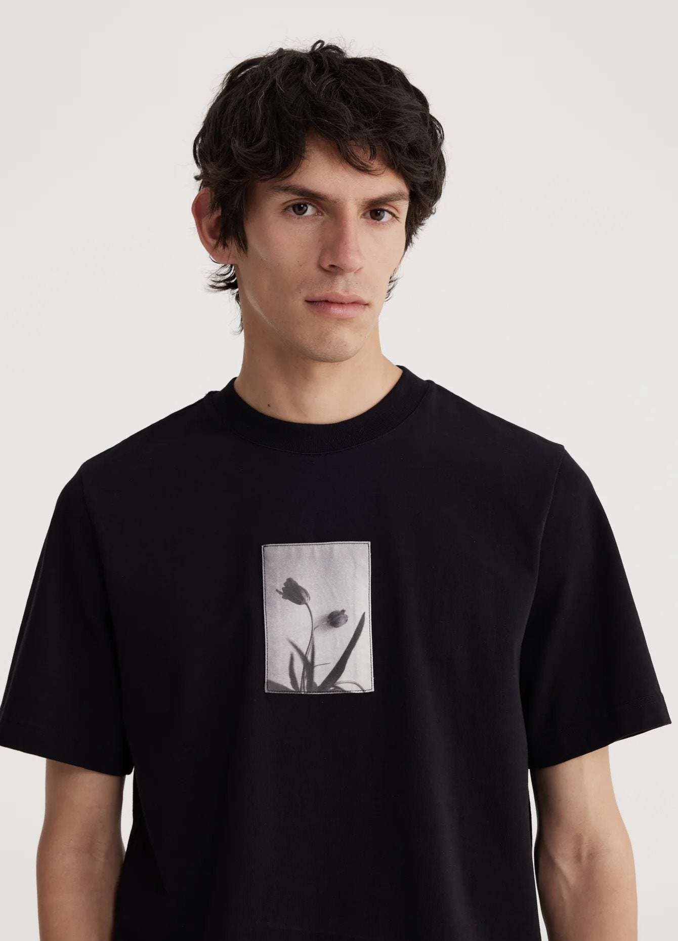 Tulip Printed Patch Fitted Tee