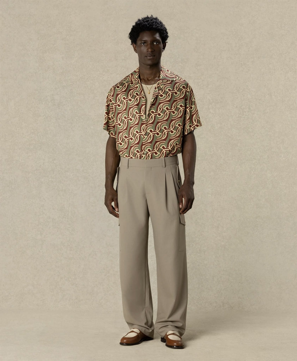 Viscose Chain Monogram Shirt