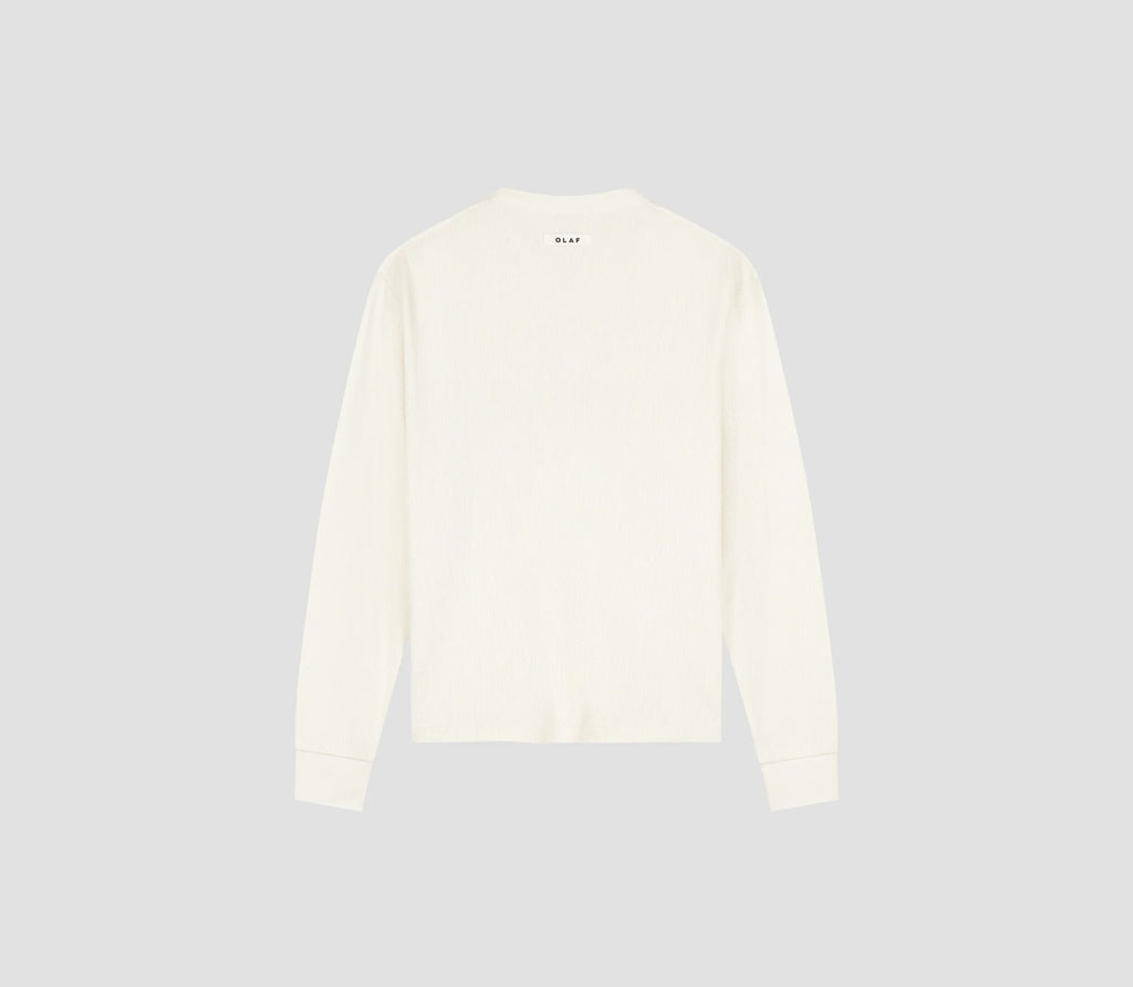 Waffle Henley LS Tee