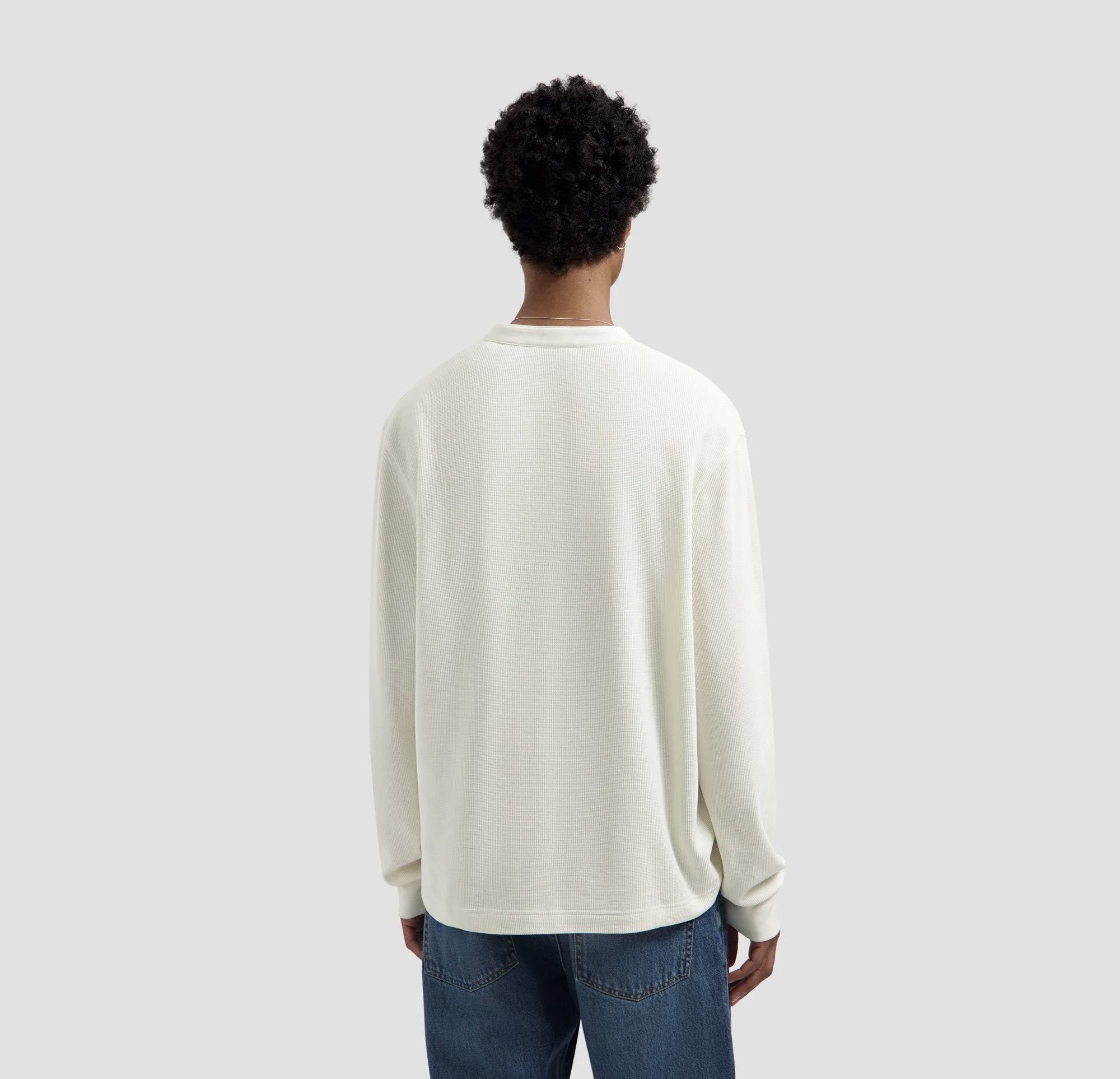 Waffle Henley LS Tee