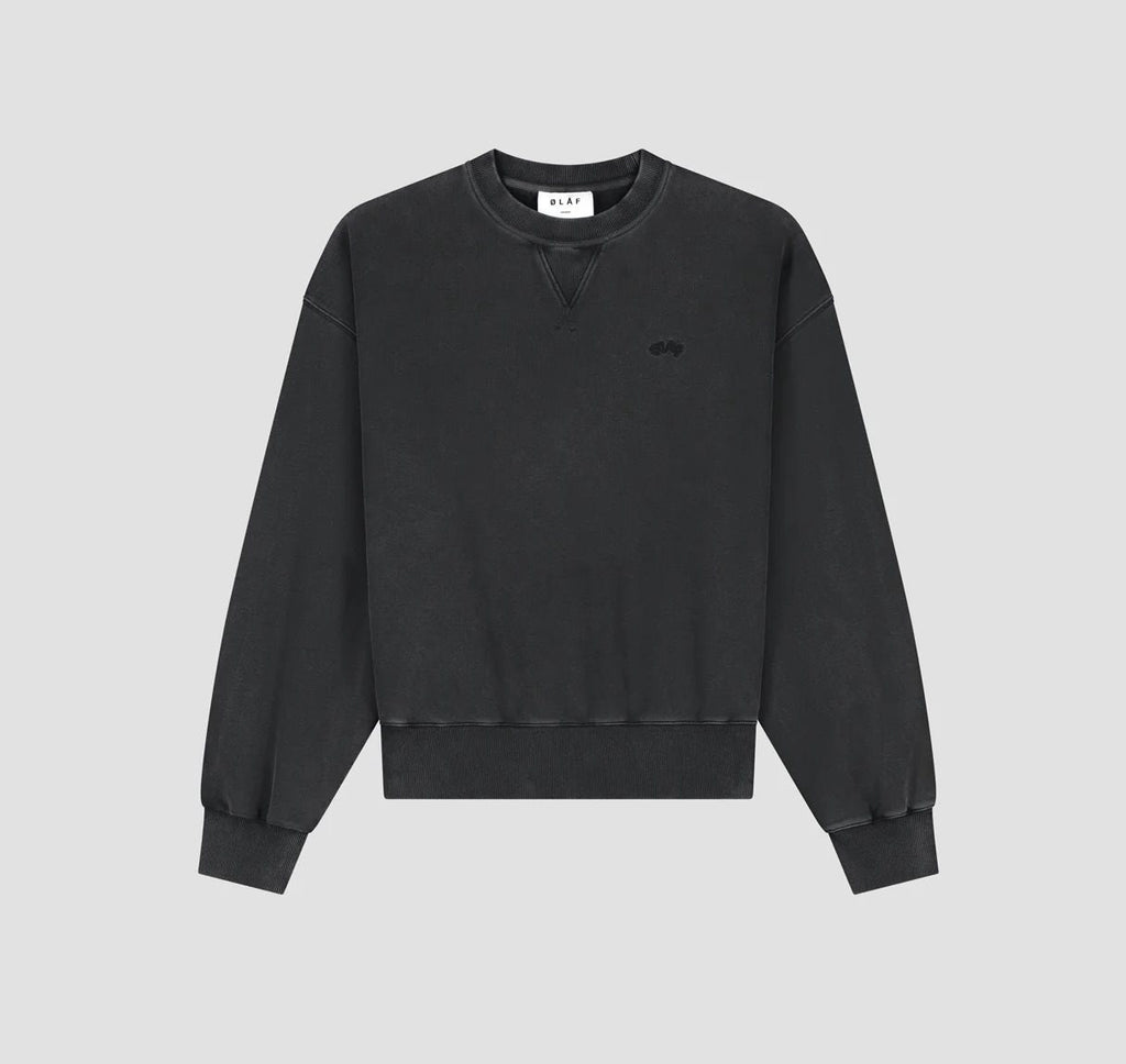 Washed Signature Boxy Crewneck