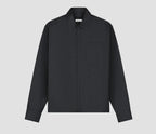 OLAF Wool Blend Boxy Shirt Charcoal heren overshirt van lichte wolblend met boxy fit