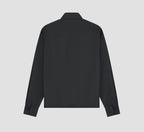 OLAF Wool Blend Boxy Shirt Charcoal heren overshirt van lichte wolblend met boxy fit