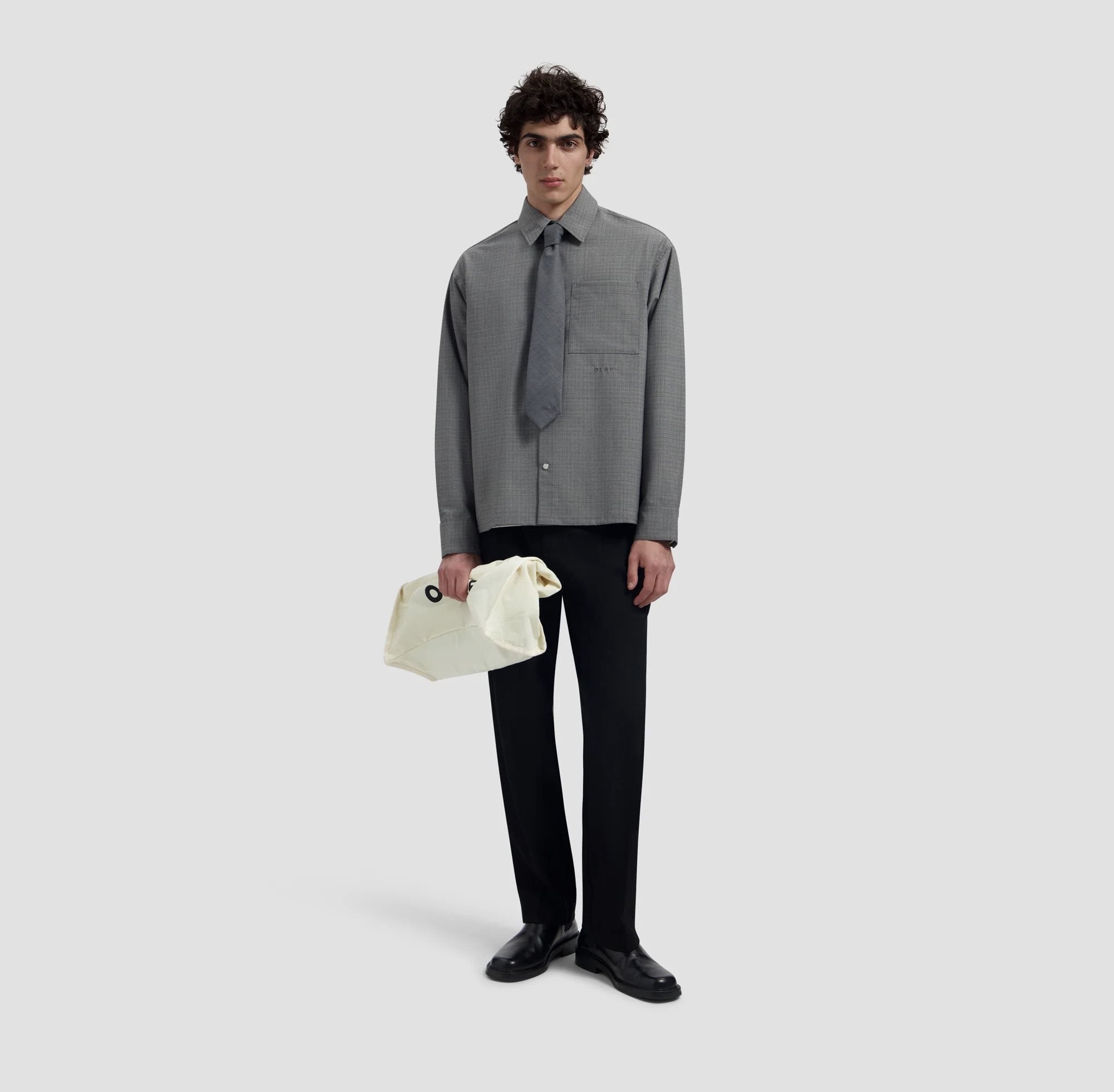 Wool Boxy Shirt