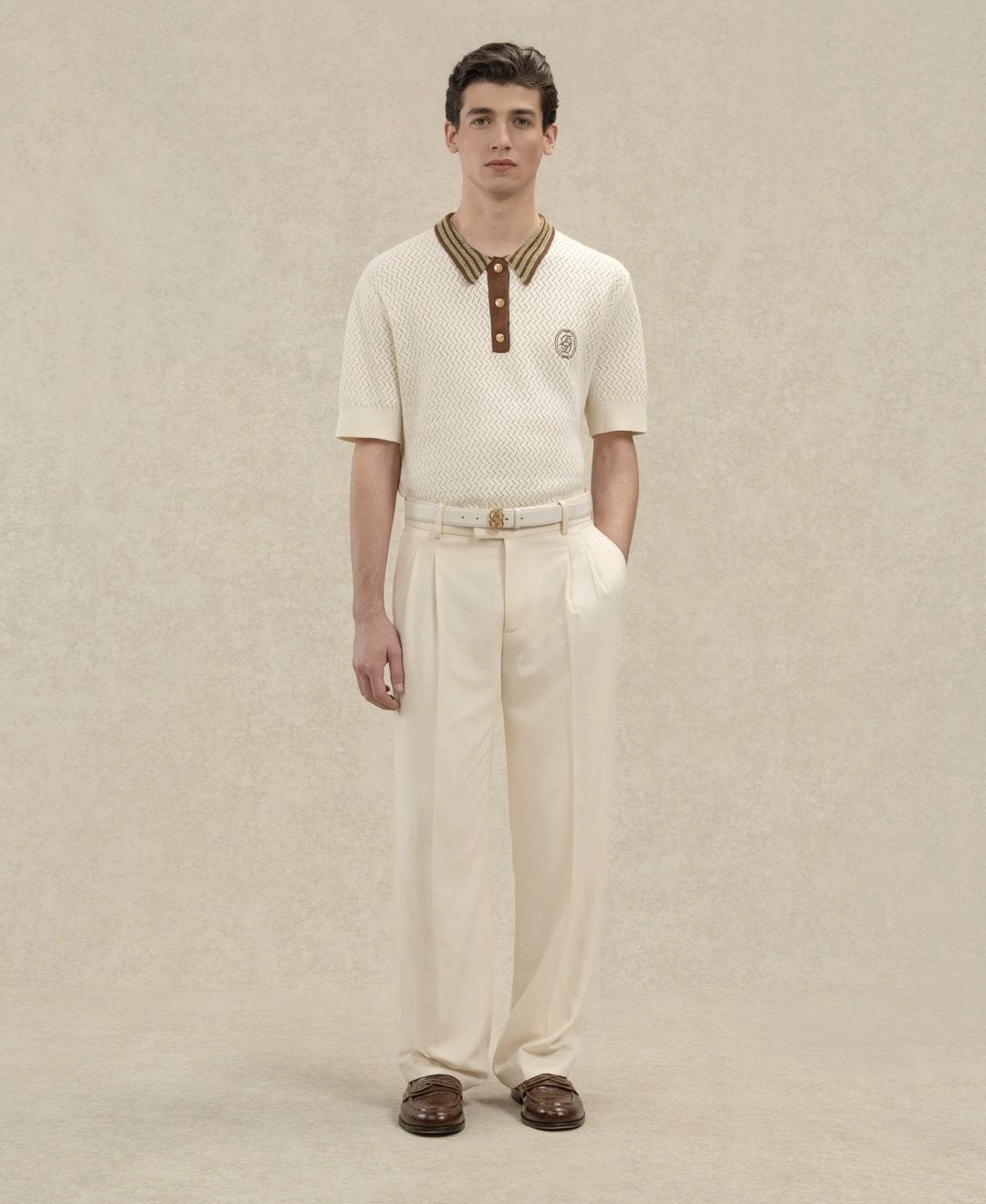 polo maille ajouré D miroir