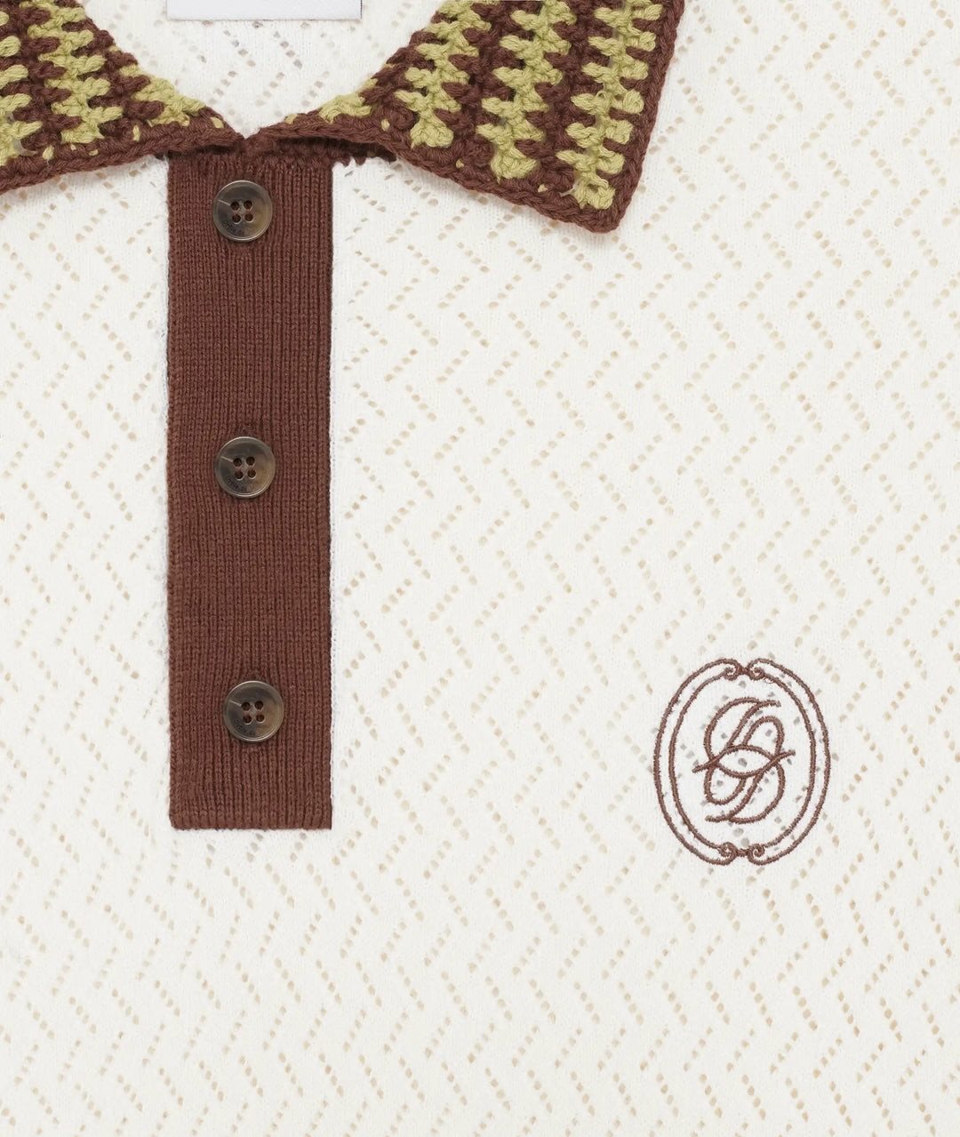polo maille ajouré D miroir