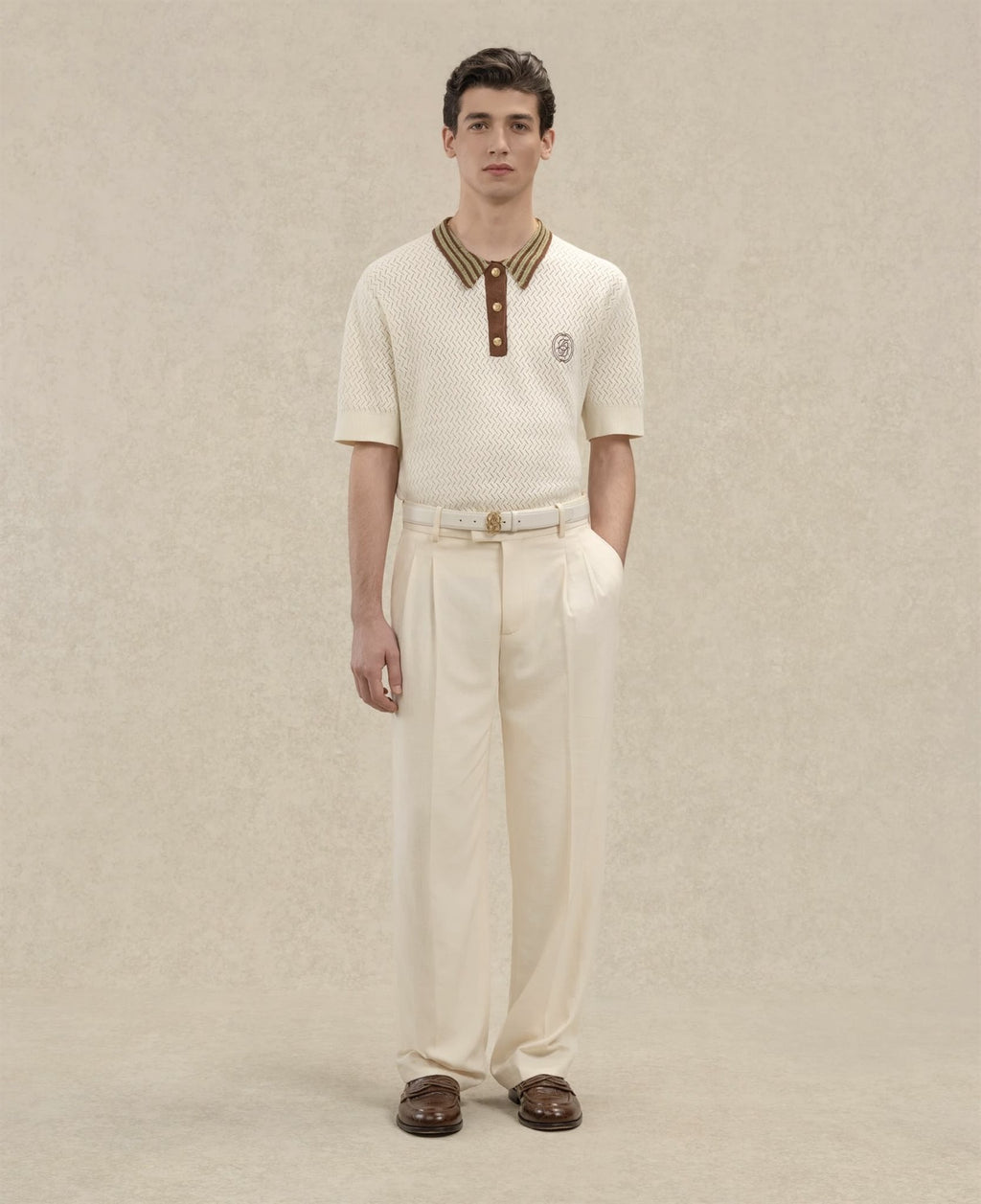 polo maille ajouré D miroir